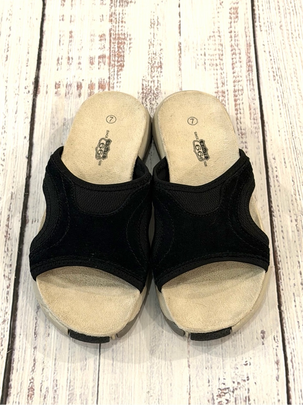Route 66 Leather Slides Women’s Size 7 EUC Outdoor Summer Sandals Gorpcore
